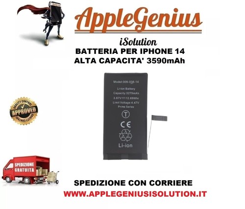 Batteria per iphone 3590mah - batteria, 14